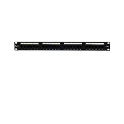 PATCH PANEL 24 PORTAS CAT 6 COM GUIA TRASEIRA