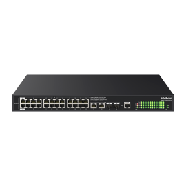 Switch Smart Hi-PoE com 28 portas Gigabit