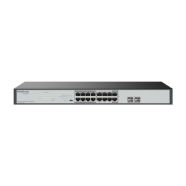 Switch com 16 portas Gigabit PoE e 2 portas SFP