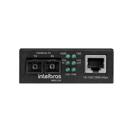 Conversor de mdia Gigabit Ethernet monomodo 20 km - 2