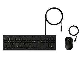 Combo mouse e teclado com fio