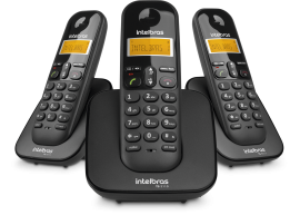 Telefone sem fio digital com dois ramais adicionais - 2