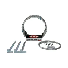 KIT INSTALACAO + CONCERTINA  315 MM + 3 HASTE+ ARAME+PLACA