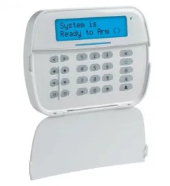 Teclado com fio e tela LCD e transceptor 433 MHz PowerG integrado