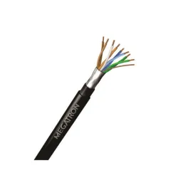 CABO LAN CAT 5E PRETO 4 PARES DUPLA CAPA BLINDADO - 100 M
