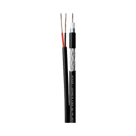 CABO COAXIAL 4MM PRO 85% DB + BIPOLAR 2X26AWG - PRETO - 100M