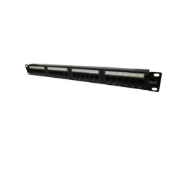 PATCH PANEL 24 PORTAS CAT.6 UTP - C/ GUIA TRASEIRO