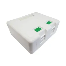 TOMADA DE SUPERFCIE 2 PORTAS RJ-45 BRANCO  - 5 PC - SOBREPOR