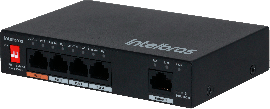 Switch 5 portas Fast Ethernet com 4 portas PoE+ SF 500 Hi-PoE INTELBRAS