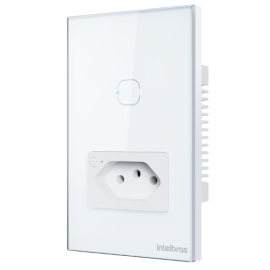Tomada com Interruptor Inteligente Wi-Fi (1 tecla) ETS 2001 INTELBRAS