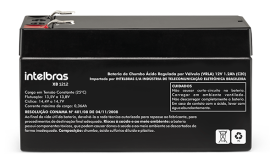 Bateria chumbo-�cido 12 V XB 1212 INTELBRAS