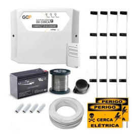 Kit Cerca Eltrica Completo P/ 90 Metros de Muro Central GCP 10000 Economy CR
